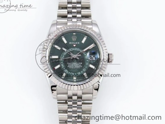0512 UrbanStyle Sky-Dweller 326934 904L SS ZF 1:1 Best Edition Green Dial on SS Jubilee Bracelet A 1486